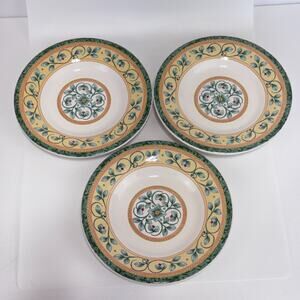 Set of 3 Pfaltzgraff French Quarter Bread Dessert Appetizer Plate 6.5" Leaf